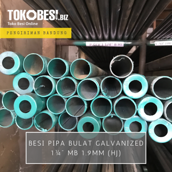 Besi Pipa Bulat Galvanized 11/4" 1.9mm (hj)