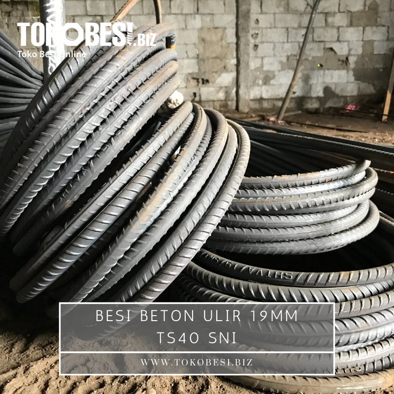  Besi  beton ulir  19mm ts40 SNI Tokobesi biz