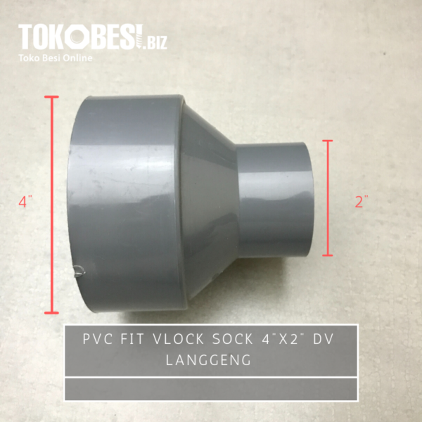 PVC Fit Vlock Sock 4"x2" DV Langgeng