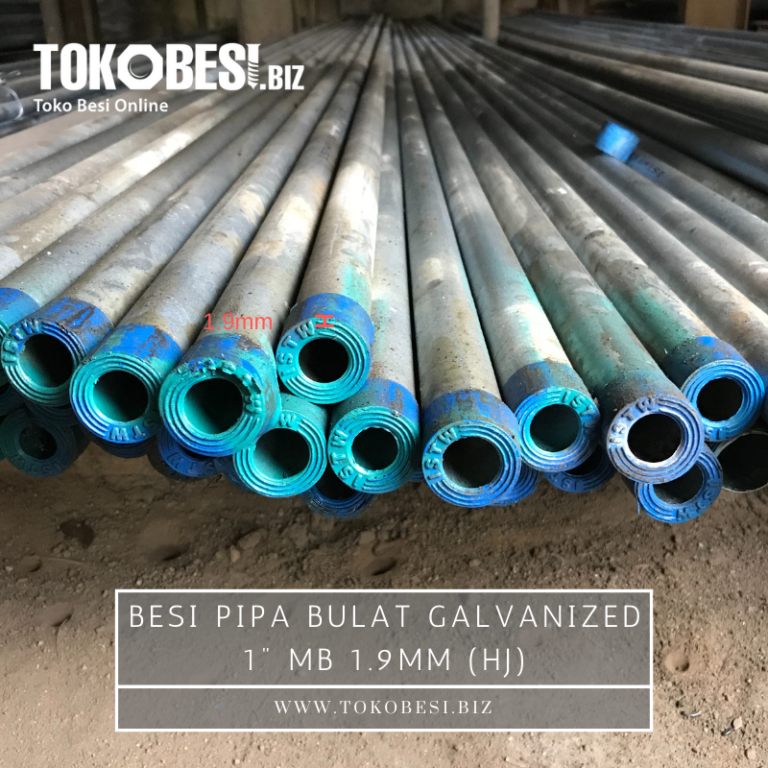 Besi Pipa Bulat Galvanized 1″ 1.9mm (hj) – Tokobesi.biz
